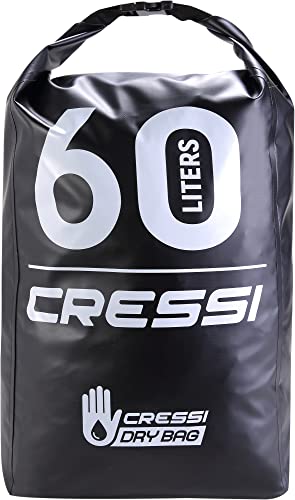 Cressi Dry Bag, Sacca/Zaino Impermeabile per Attività Sportive Unisex Adulto, Nero, 60 LT