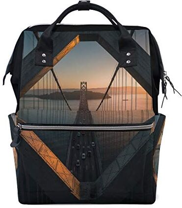 MONTOJ Long Cross-Sea Bridge Sunset canvas Borsa da viaggio Campus Zaino