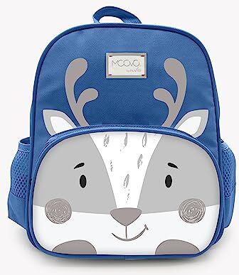 Nuvita 8740   Zainetto Bambino   Borsa Portaoggetti  Borsa con Scomparti   Zaino Ergonomico per Bambini   Zaino con Cinghie Regolabili per Bambini in Età Prescolare   (1-3 anni)  Blu/Renna