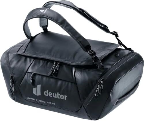 Deuter AViANT Duffel PRO 40, Borsa per la Palestra Adulto Unisex, Black, 40 Liter