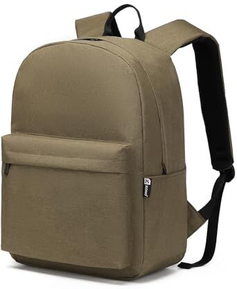 KONO Zaino casual, zaino scuola leggero 15,4 pollici Laptop Bag per viaggi lavoro scuola affari sport (Marrone)