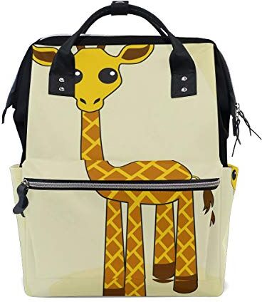 FANTAZIO Mummia Bag Zaino Giraffe Disegno Per Bambini Borsa Scuola