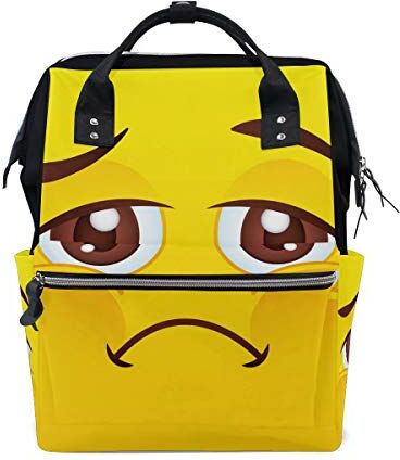 FANTAZIO Mummia Bag Zaino Emoji Emoticon Borsa Scuola