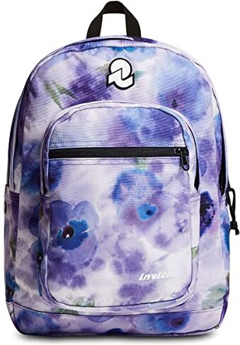 Invicta Zaino, JELEK, Zaino Doppio Scomparto -Tasca Porta PC, Tasca Porta Borraccia, Zaino Scuola, Viaggio & Tempo Libero, Maxi Capienza 38 LT