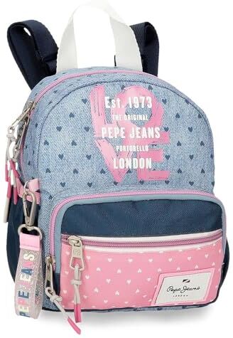 Pepe Jeans Noni Denim Zaino da Passeggiata Multicolore 19 x 23 x 8 cm Poliestere by Joumma Bags by Joumma Bags, multicolore, Zaino da passeggiata