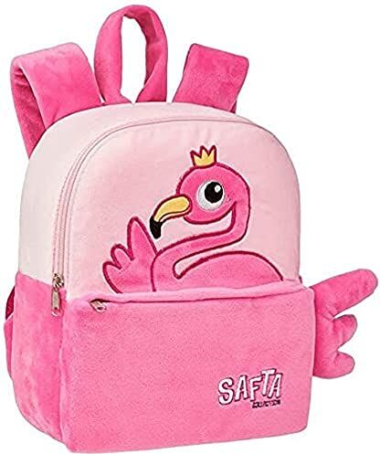 SaftaCollection. MINI ZAINO ZAINETTO Fenicottero Flamingo Rosa ASILO doppio scomparto + omaggio portachiave con paillettes