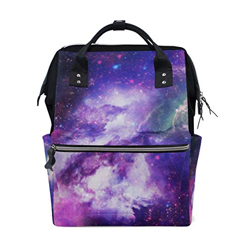 MONTOJ Glow Galaxy Texture Space Pattern Canvas Zaino Viaggio Campus