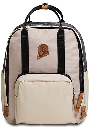 Invicta Zaino  Shylla Color, Beije, Tasca Porta Pc Fino a 13'', Borsa a Mano Studio, Lavoro e Tempo Libero, Tessuto Eco Material, Zainetto Donna