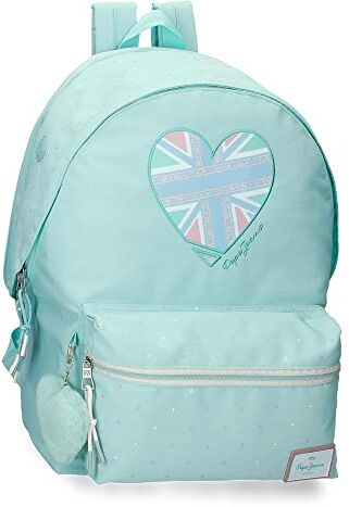 Pepe Jeans Nerea Zaino Porta PC Doppio Scomparto Adattabile a Trolley 15.6" Blu 31x44x15 cm Poliestere 23.87L