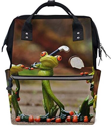 FANTAZIO Mummy Bag Zaino Funny Frogs Sport Scuola Borsa