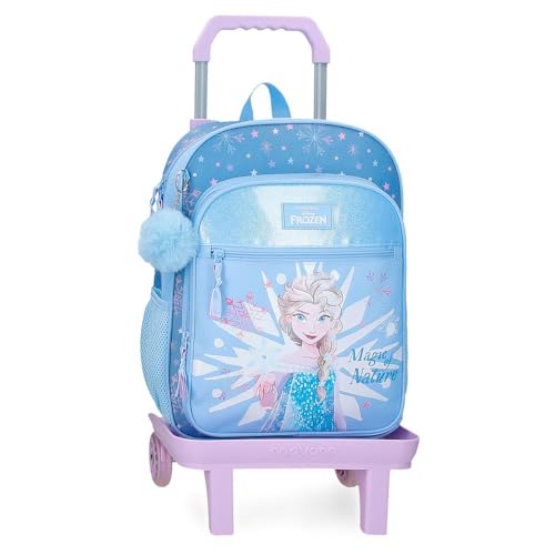Disney Joumma  Frozen Magic Ice Zaino scuola con carrello blu 30 x 38 x 12 cm Poliestere 13,68 L, blu, Zaino scuola con carrello