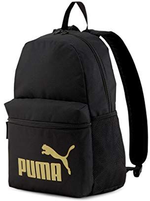 Puma PUMHB # Phase Backpack, Zaino Unisex,  Black-Golden Logo, OSFA