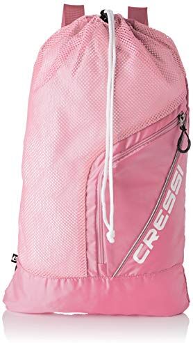 Cressi Sumba Bag, Zainetto Sportivo con Rete Unisex Adulto, Rosa Chiaro, 35 x 60 cm