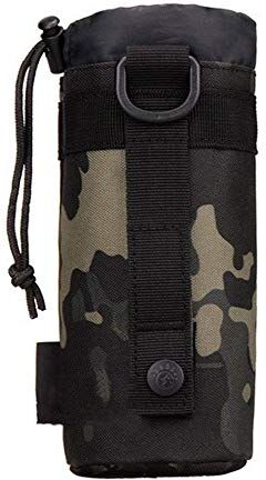 HUNTVP Borsa per Borraccia Molle Militare Tattico Borsa Porta Bottiglia Custodia Borraccia per Sport Outdoor Ciclismo Trekking Campeggio, Camo-550ml