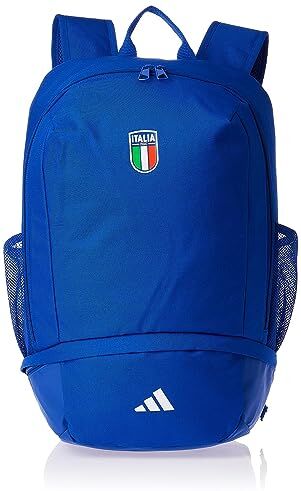 Adidas FIGC Backpack, Zaino Sportivo Unisex-Adulto, Power Blue/White, Taglia Unica