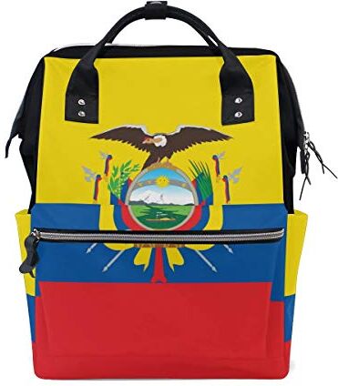 FANTAZIO Borsa Mummia Zaino Bandiera dell'Ecuador Borsa Scuola