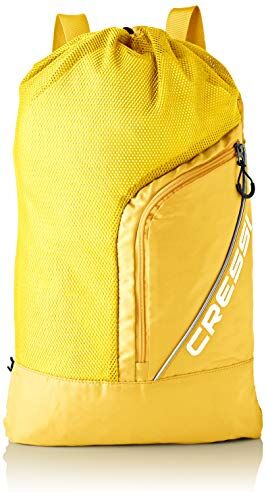 Cressi Sumba Bag, Zainetto Sportivo con Rete Unisex Adulto, Giallo, 35 x 60 cm