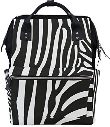 FANTAZIO Mummia Bag Zaino Animal Zebra Print School Bag