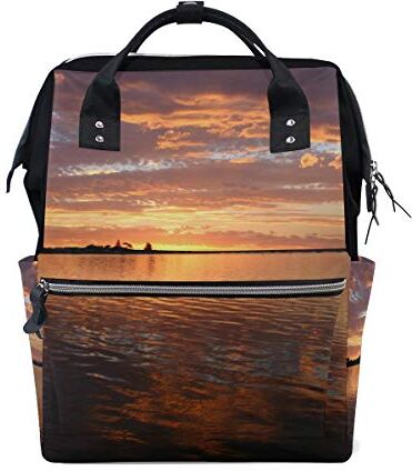 MONTOJ Astonishing Lake Nightfall canvas Borsa da viaggio Campus Zaino