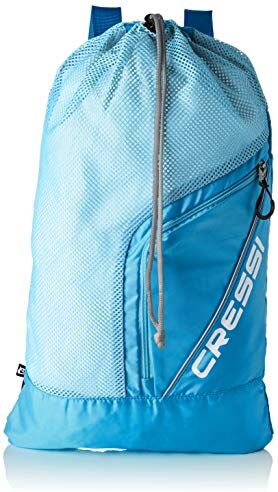 Cressi Sumba Bag, Zainetto Sportivo con Rete Unisex Adulto, Azzurro, 35 x 60 cm