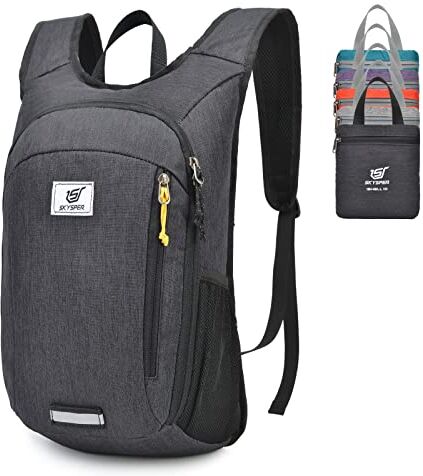 SKYSPER Zaino Leggero Pieghevole 10L, Zainetto Richiudibile Zaino Hiking Salvaspazio per Trekking Viaggi Brevi Escursioni Ciclismo