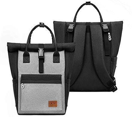 kk Kinderkraft Zaino Mamma Moonpack, Borsa Fasciatoio, Multifunzione, 9 Pratiche Tasche, Tasca Termica, Grigio, Gray