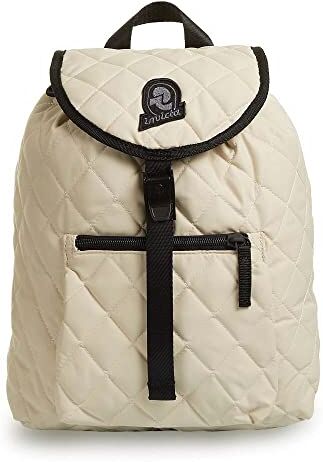 Invicta Zaino Mini a lpino Quilted, Bianco, Borsa Donna Tempo Libero, Zainetto Ufficio, Viaggio