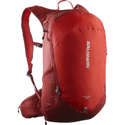 Salomon Trailblazer 20 Zaino 20L Unisex da Escursionismo, Versatilità, Facilità di utilizzo, Comfort e leggerezza, Rosso