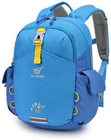 SKYSPER Zaino per Bambini 10L Zainetto Scolastico per Bambini Ragazzi Zainetto Gita per Scuola Asilo 3-8 anni, Blu