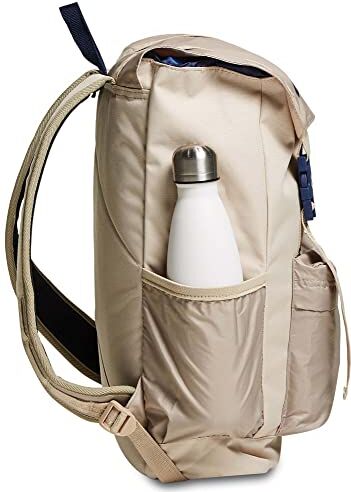 Invicta Zaino Ufficio Chat, Beige Blu, Icon, Zaino Mono Scomparto con Tasca Porta PC 15.6'' e Tasca Porta Borraccia, Studio, Università, Ufficio, per Uomo e Donna