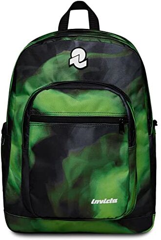 Invicta Zaino Scuola JELEK FANTASY, Verde Doppio Scomparto Tasche Porta Pc e Borraccia, Organizer Interno, per Ragazzi, Tempo Libero Eco Material