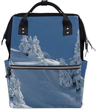 MONTOJ Wintry Mountain Trees canvas Borsa da viaggio Campus Zaino