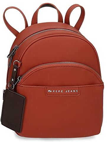 Pepe Jeans Piere Zaino Casual Arancione 22x25x10 cm Ecopelle, arancione, Zaino Casual