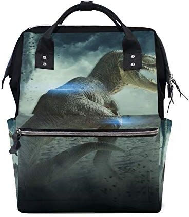 FANTAZIO Zaino per mummia con dinosauro fantastico con borsa per la scuola