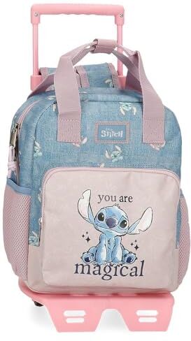 Disney Joumma Stitch You Are Magical Zaino prescolare con carrello blu 23 x 28 x 10 cm Poliestere 6,44 L, blu, Zaino prescolare con carrello