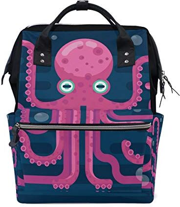 FANTAZIO Mummia Bag Zaino Rosa Modello Polpo Borsa Scuola