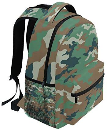 FANTAZIO zaini grigio camouflage scuola borsa zaino 9 OneSize