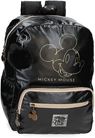 Disney Mickey Outline Zaino Scuola per Computer Portatile 13,3" Nero 32 x 42 x 15 cm Poliestere 20,16 L, Nero, Zaino scuola per laptop