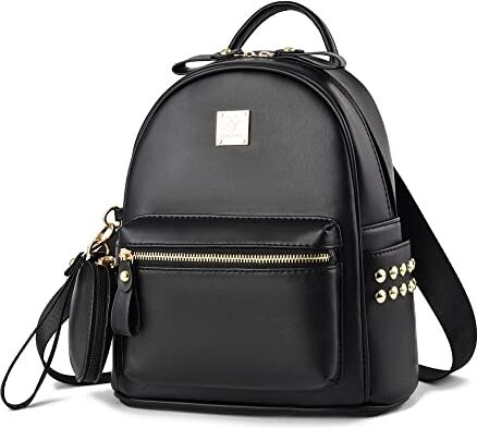 shepretty Zaino piccolo da Donna Zaino Donna Borsa pelle Impermeabile casual borsetta PU, CM003Nero