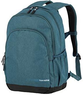 travelite Zaino/Bagaglio a Mano Taglia L Soddisfa le Dimensioni del Bagaglio da Cabina Iata,Serie di Bagagli Kick Off: Pratico Zaino per Vacanze e Sport,Turchese (Petrol),Rucksack M (40 cm/17 Liter)