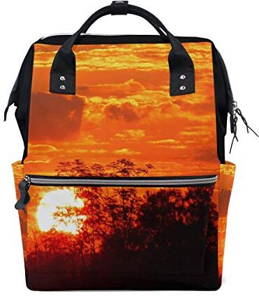 MONTOJ Mountain Red Cloud Sunset canvas Borsa da viaggio Campus Zaino