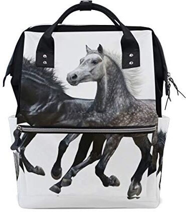 FANTAZIO Zaini Horse Running Scuola Borsa in tela Daypack