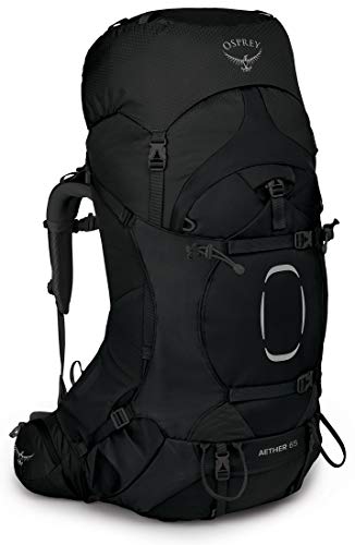 Osprey Aether 65 Zaino da Backpacking per Uomo, Black L/Xl