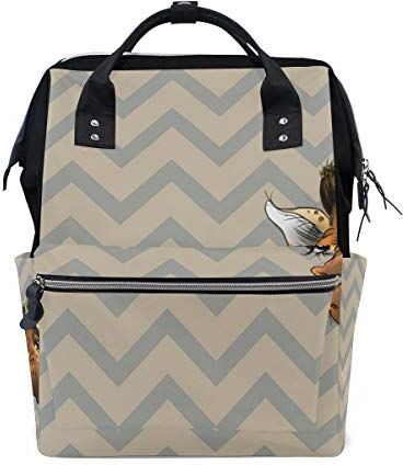 FANTAZIO Mummia Bag Zaino Giraffe Amuleto Scuola Bag