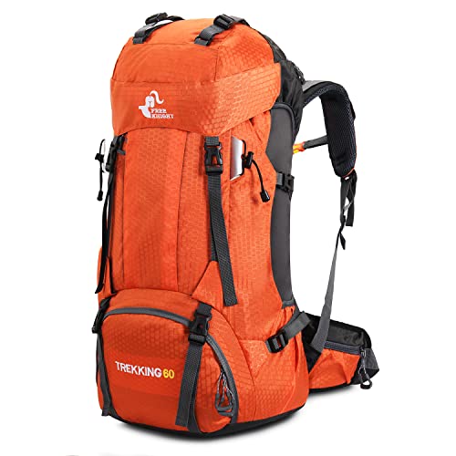 Bseash 60L impermeabile zaino da trekking leggero con copertura antipioggia, zaino da viaggio sport all'aperto per arrampicata campeggio turismo