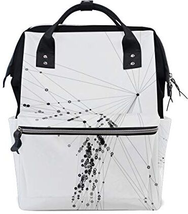 MONTOJ Crossed Geometric Line Figure canvas Borsa da viaggio Campus Zaino