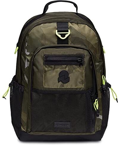 Invicta Zaino Ufficio Freeact Camo, Verde, Icon, Zaino con Tasca Porta PC 15.6'', Tasca Porta Borraccia e Tasca con Organizer, Viaggio, Lavoro, per Uomo Donna