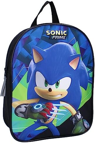 Vadobag Zaino SONIC The Hedgehog Prime Time Riccio Zainetto per bambini   Scuola   Asilo Colore nero e blu dimensioni 29 x 22 x 9 cm