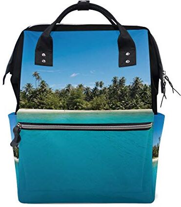 MONTOJ Beach Beautiful Blue Sky canvas Borsa da viaggio Campus Zaino