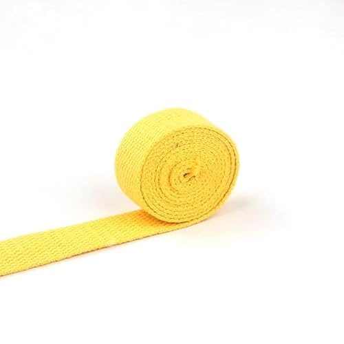 YMYGCC Fettuccia 5 metri 25 mm Nastro di tela Borsa da cintura Fettuccia in nylon Zaino Reggetta Borsa da cucito Accessori for cintura 632 (Color : Yellow)